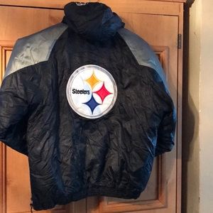 Starter Youth sz L 10/12  Steeler 1/2 Zip Jacket